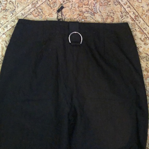 GF FERRE size EU 26 / 40 Classic Ink Black Slim Trouser LOGO Silver Buttons $279 - Picture 4 of 16